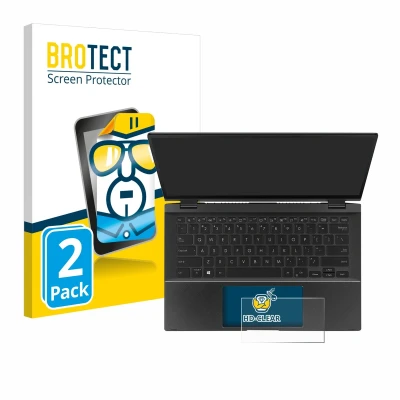 Afbeelding van BROTECT (2 Stuks) Schermbeschermer voor ASUS ZenBook Flip 14 UX463FA (Touch Trackpad) Screen Protector Transparant