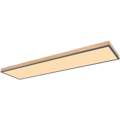 Afbeelding van Globo Houten led plafondlamp Doro 120x30cm 416080WD5
