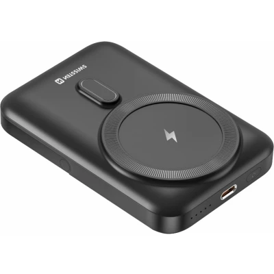 Afbeelding van Swissten Powerbank Geschikt voor Magsafe 10.000 mAh 20W USB C Met Standaard iPhone 12/13/14/15 Zwart