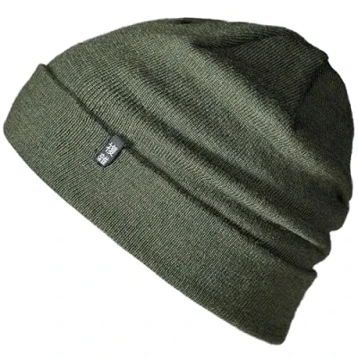 Afbeelding van Enter the Complex® Beanie Muts van 100% Merinowol, Knitted Hat, Dames en Heren, Olijf, Eén maat