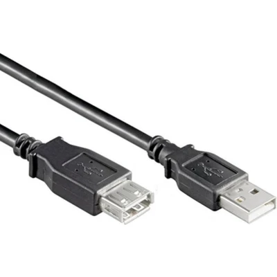 Afbeelding van USB verlengkabel 2.0 Zwart 1 meter Allteq