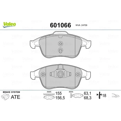 Afbeelding van Valeo Remblokset 601066
