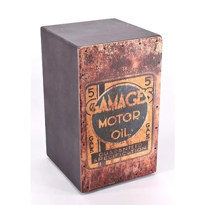 Afbeelding van VOLT Cool cajon 2 &quot;Motor Oil&quot;, professionele met instelbaar snaresysteem, berkenhout, 4 voudige lak, slagoppervlak bedrukt, Made in Spain