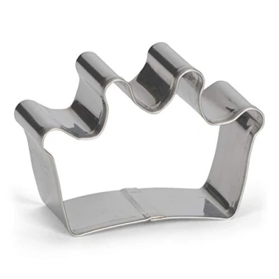 Afbeelding van uitsteekvorm Kroon 6 cm RVS zilver