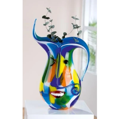 Afbeelding van Casablanca by Gilde Tafelvaas Glasart Designvase &quot;Augusto&quot; aus Glas (1 stuk)