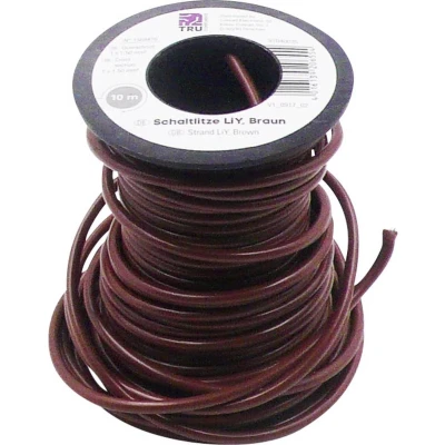 Afbeelding van TRU COMPONENTS 1564478 Draad LiY 1 x 1.50 mm² Bruin 10 m