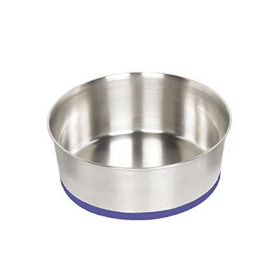 Afbeelding van Nobby rvs eetbak geborsteld metaal, anti slip mat 27 cm 4,5 LTR