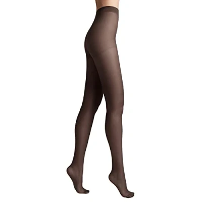 Afbeelding van Conte elegant matte damespanty met zijdeeffect versterkte dunne panty extreem flexibel NUANCE 40 beige maat 14 Grafiet 4