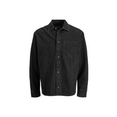 Afbeelding van Jack &amp; Jones Overhemd, Heren, Maat: Large, Black denim