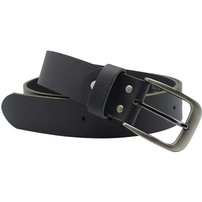 Afbeelding van Echt leren riem zwart heren/dames riemen Leer Pantalon Taillemaat: 100 Exclusieve Jeans