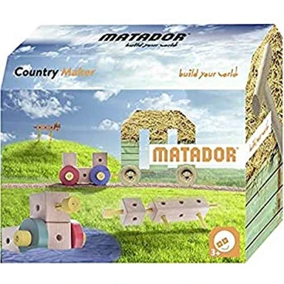 Afbeelding van Matador Houten constructieset Maker country 38 delig