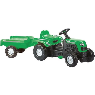 Afbeelding van Dolu Ranchero Groen Traptractor met Aanhangwagen 8246