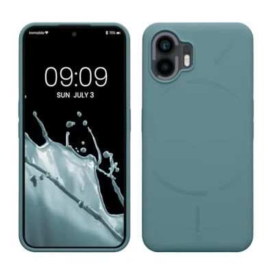 Afbeelding van kwmobile telefoonhoesje geschikt voor Nothing Phone (2) Hoesje met siliconen coating Smartphone case in antieksteen