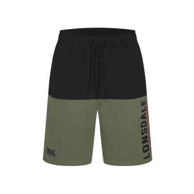 Afbeelding van Lonsdale Passform Hayling Zwemshorts, Heren, Maat: Large, Olive black red