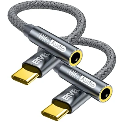 Afbeelding van USB C naar 3,5 mm vrouwelijke hoofdtelefoonadapter, Type aux audio kabel, compatibel met Samsung Galaxy S22 S21 S20 Ultra S20+, iPad Pro 2021/2020/2018, Google Pixel 6/5