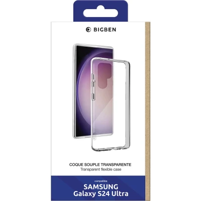 Afbeelding van Bigben Connected Telefoonhoesje geschikt voor Samsung Galaxy S24 Ultra Transparant
