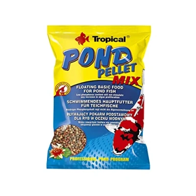 Afbeelding van POND PELLET MIX 1000ml / 130g is een mengsel van aantal soorten voeders voor het dagelijks voeren vijvervissen