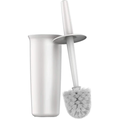 Afbeelding van MR.SIGA Toiletborstel met houder, wc borstel voor badkamer, reiniging, toiletborstelset, wit, 1 stuks