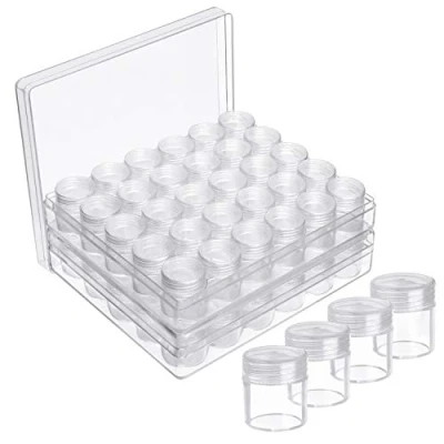 Afbeelding van Kurtzy Helder Plastic Kralen Opslag Organiser Doos (2 Pak) 30 Kleine Verwijderbare Compartiment Containers met Deksels Diamond Painting Kralen, Sieraden, DIY Nail Art, Oorbellen en Glitter