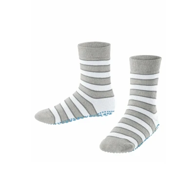Afbeelding van Falke Simple Stripes Silicone NUBS Improved GRIP Sokken voor kinderen, Maat: 35/38, Storm grey