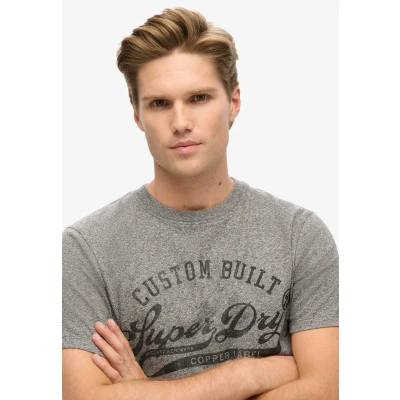 Afbeelding van Superdry Mannen Copper Label Workwear T shirt Grijs Grootte: Xxl