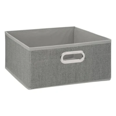 Afbeelding van Opbergmand/kastmand 14 liter lichtgrijs linnen 31 x 15 cm Opbergmanden