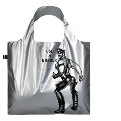 Afbeelding van LOQI Bag Use a Rubber Silver Metallic Large