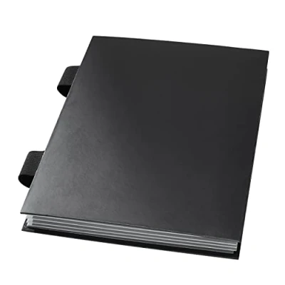 Afbeelding van VELOFLEX 4446781 Uitbreidingsmap DIN A4, van karton, 6 vakken zonder tabs, met elastische sluiting, zwart, documentenmap