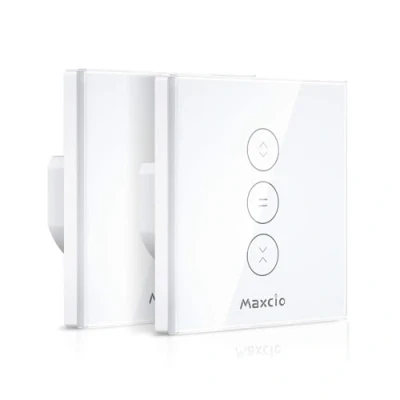Afbeelding van Maxcio Slimme tijdschakelklok met wifi, jaloezieën, gordijnschakelaar, compatibel Alexa en Google Home, app afstandsbediening timerfunctie, touch schakelaar