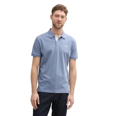 Afbeelding van TOM Tailor Basic Poloshirt, Heren, Maat: Large, Dove blue
