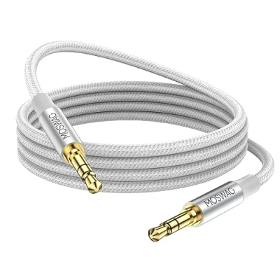 Afbeelding van MOSWAG 3,5 mm naar mannelijk audio jackkabel Nylon stereostekkerkabel voor telefoons, koptelefoons, luidsprekers, tablets, pc&#039;s, muziekspelers en meer