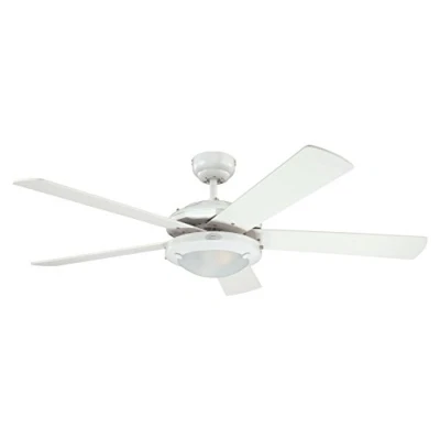 Afbeelding van Westinghouse Lighting Comet 78017 Plafondventilator Met Lamp En Vijf Vleugels, Wit