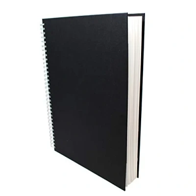 Afbeelding van Artway Studio Spiraalgebonden A3 Schetsboek Portret 96 zijden/48 pagina&#039;s van 170gsm Cartridge papier Zwart Hardback