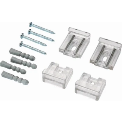 Afbeelding van Spiegelklem set 4 stuks kunststof transparant