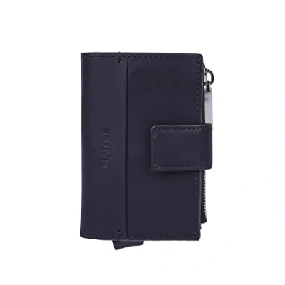 Afbeelding van Maitre birkenfeld c Four creditcardetui, portemonnee unisex voor maximaal 8 kaarten, echt leer met muntvak, Kleur: blauw. Materiaal: neen, koeienleer, 6,50X10,00X0,00 CM