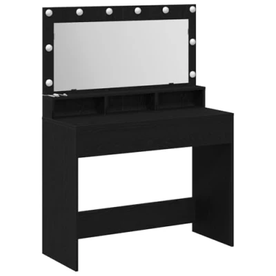 Afbeelding van vidaXL Kaptafel Zwart Eiken MDF 100 x 41 135 cm Spiegel