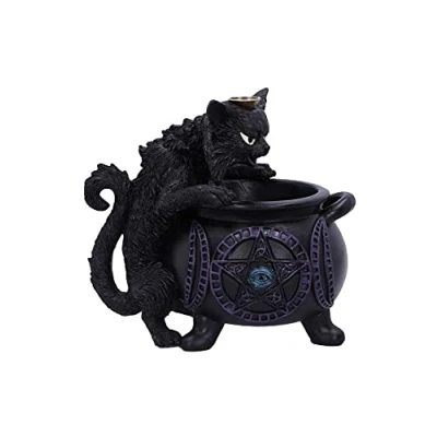 Afbeelding van Nemesis Now Spite&#039;s Cauldron Backflow Wierookbrander 16,3cm, Zwart