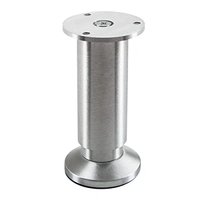 Afbeelding van SOTECH Meubelvoet TERRA hoogte 120 mm geborsteld aluminium Sokkelvoet verstelbaar tot max. 15 mm, belasting 250 kg