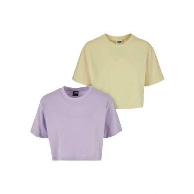 Afbeelding van Urban Classics Oversized 2PACK Tshirt basic, Dames, Maat: XXL, Lilac softyellow