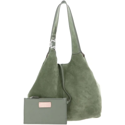 Afbeelding van COCCINELLE Leren schoudertas C Easy Suede Handbag Greenery groene