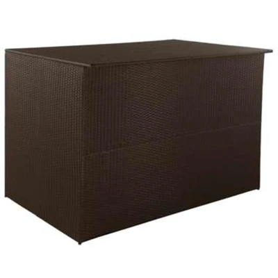 Afbeelding van Tuinbox 150x100x100 cm poly rattan bruin
