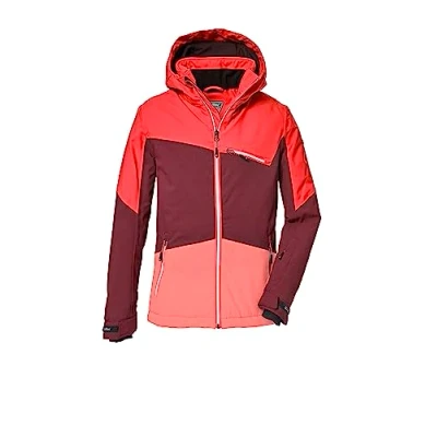 Afbeelding van killtec Meisjes SKI jack/functioneel jack met afneembare capuchon en sneeuwvanger, waterdicht KSW 182 GRLS JCKT, coral, 116, 39904 000
