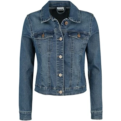 Afbeelding van Noisy May Nmdebra Ls Denim Jacket Noos voor dames, Blauw (Medium Blue Denim), S