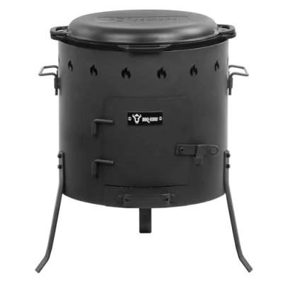 Afbeelding van BBQ Toro gietijzeren Kazan 16 liter met oven Ø 40 cm XXL pan deksel, goulashketel, vuurketel, outdoor vuuroven, stoofpotoven, vuurkorf, utschak
