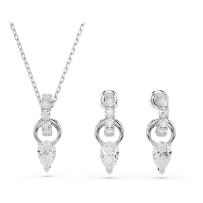 Afbeelding van Swarovski dames Mesmera set van ketting en oorringen met zirkonia in de kleur Zilver