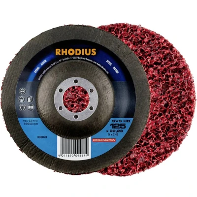 Afbeelding van Rhodius 211317 SVS HD reinigingsvlies 125 x 22,23 mm staal gebogen Diameter 3 stuk(s)