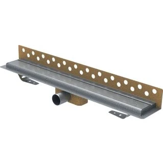 Afbeelding van Van den Berg R Line wandgoot met zijuitlaat 40 mm (rvs) 600 x 62 65