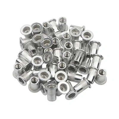 Afbeelding van Pxyelec 100 stuks M6 platte kop aluminium klinkmoer blinde inzetmoer (6 mm)
