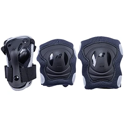 Afbeelding van K2 Skates Unisex volwassenen Performance Pad Set Slim beschermingsset voor inline skaten zwart antraciet 30E1418