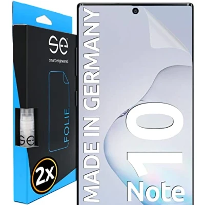 Afbeelding van 3D Screenprotector voor Samsung Galaxy Note 10 [2 stuks smart engineered] Matte, volledig dekkende ontspiegelde beschermfolie, vriendelijk beschermhoesjes, Geen glas maar TPU folie